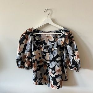 Handmade - open neck blouse